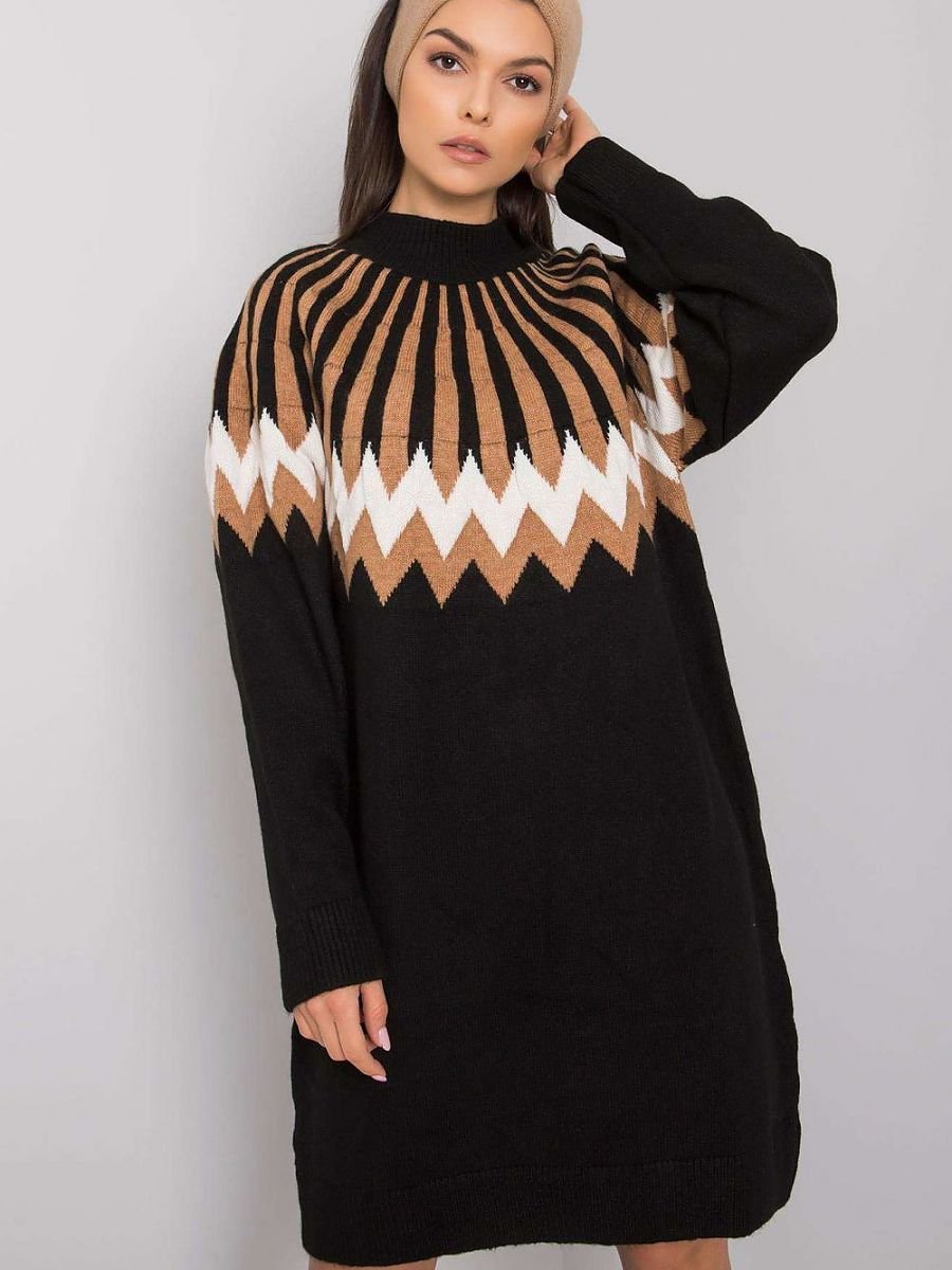 Kleid Sukienka Model LC-SK-0098.37X Black - Rue Paris