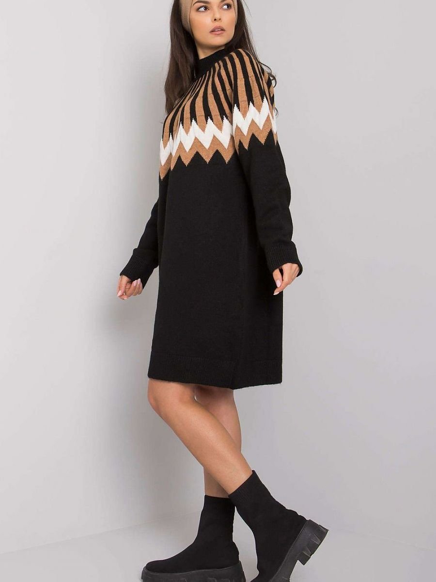 Kleid Sukienka Model LC-SK-0098.37X Black - Rue Paris